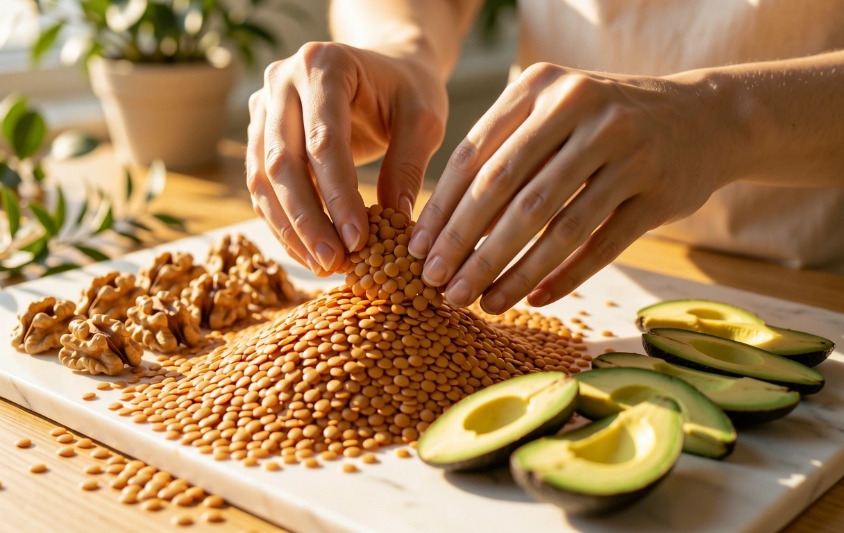 Ingredientes vegetales frescos